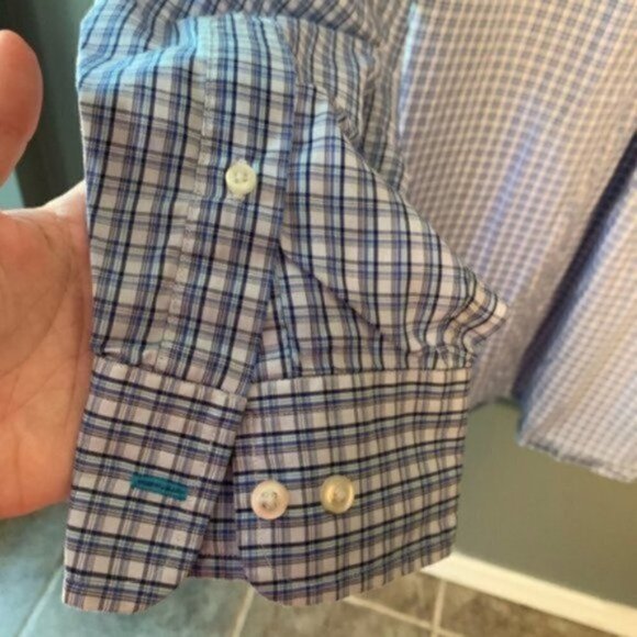 U.S. Polo Assn. Button Down Plaid Shirt Blue - Picture 9 of 9